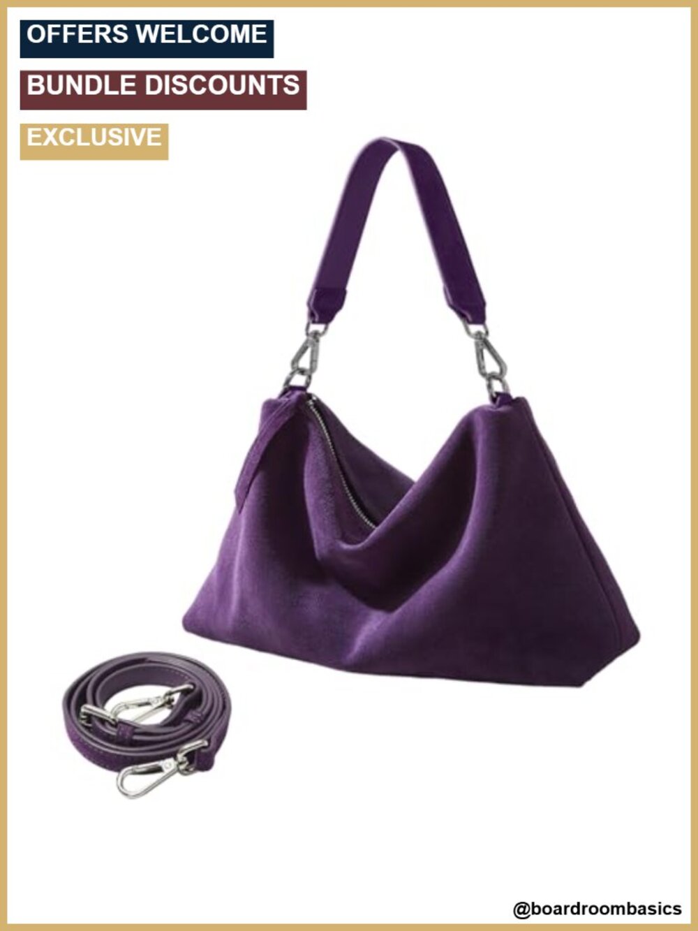 Suede Tote Bags for Women, Slouchy Hobo Shoulder Crossbody Purse Handbag